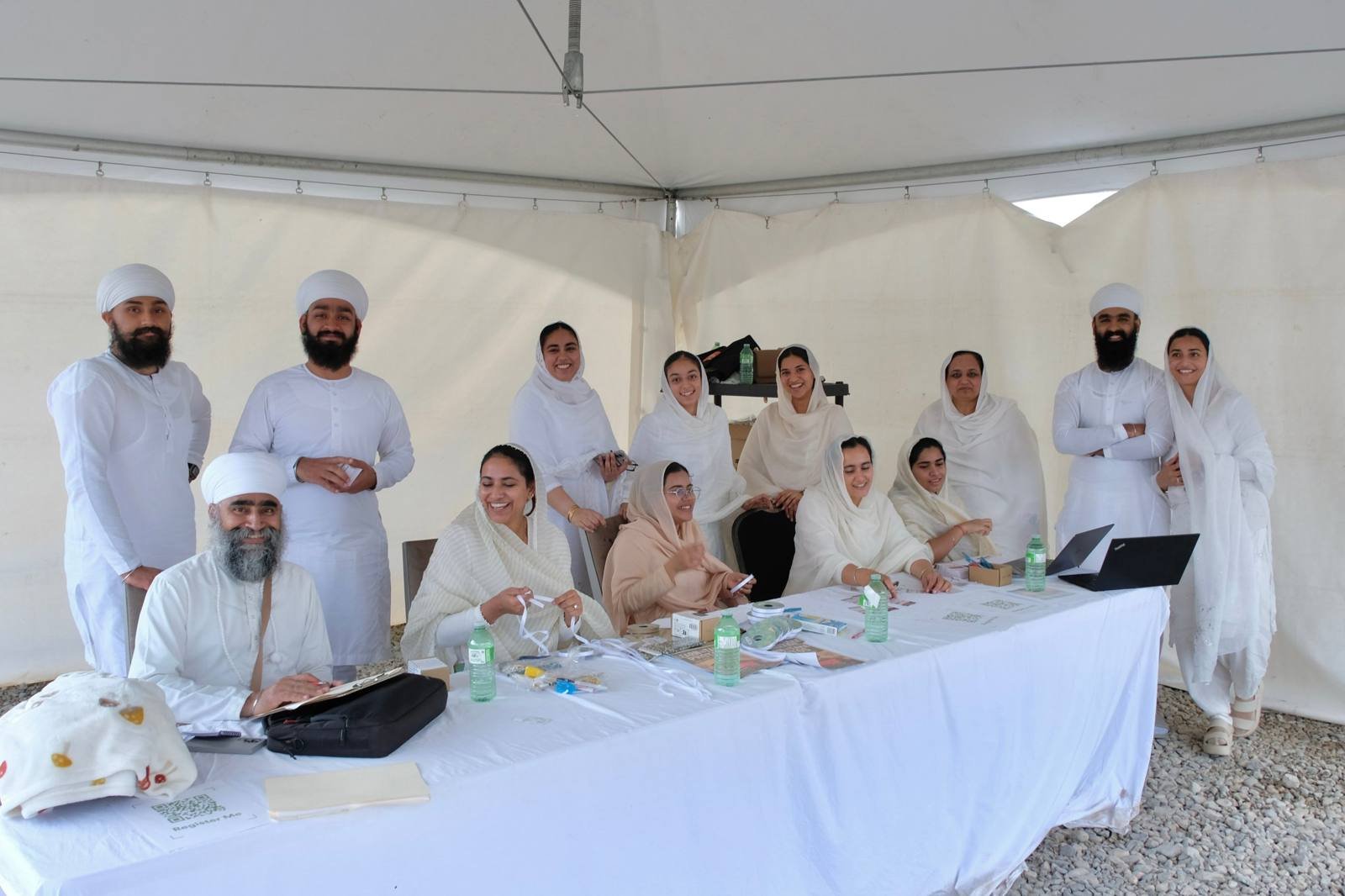 Volunteers at the registration desk